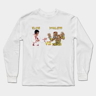 Elvis vs Dhalsim Street Fighter Long Sleeve T-Shirt